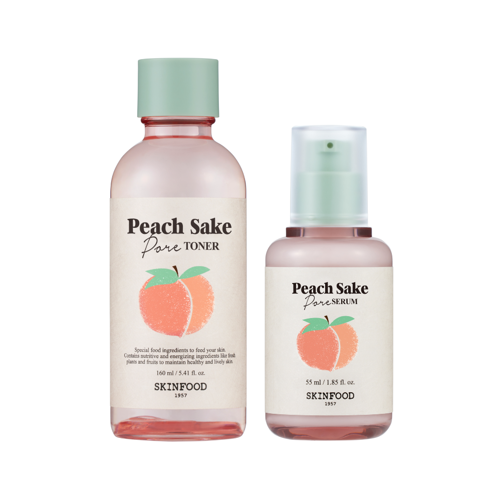 Peach Sake Pore Serum + Toner Set