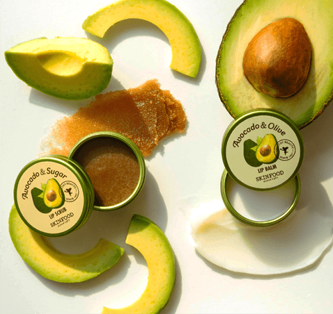 SKINFOOD Avocado & Sugar Lip Scrub and Avocado & Olive Lip Balm