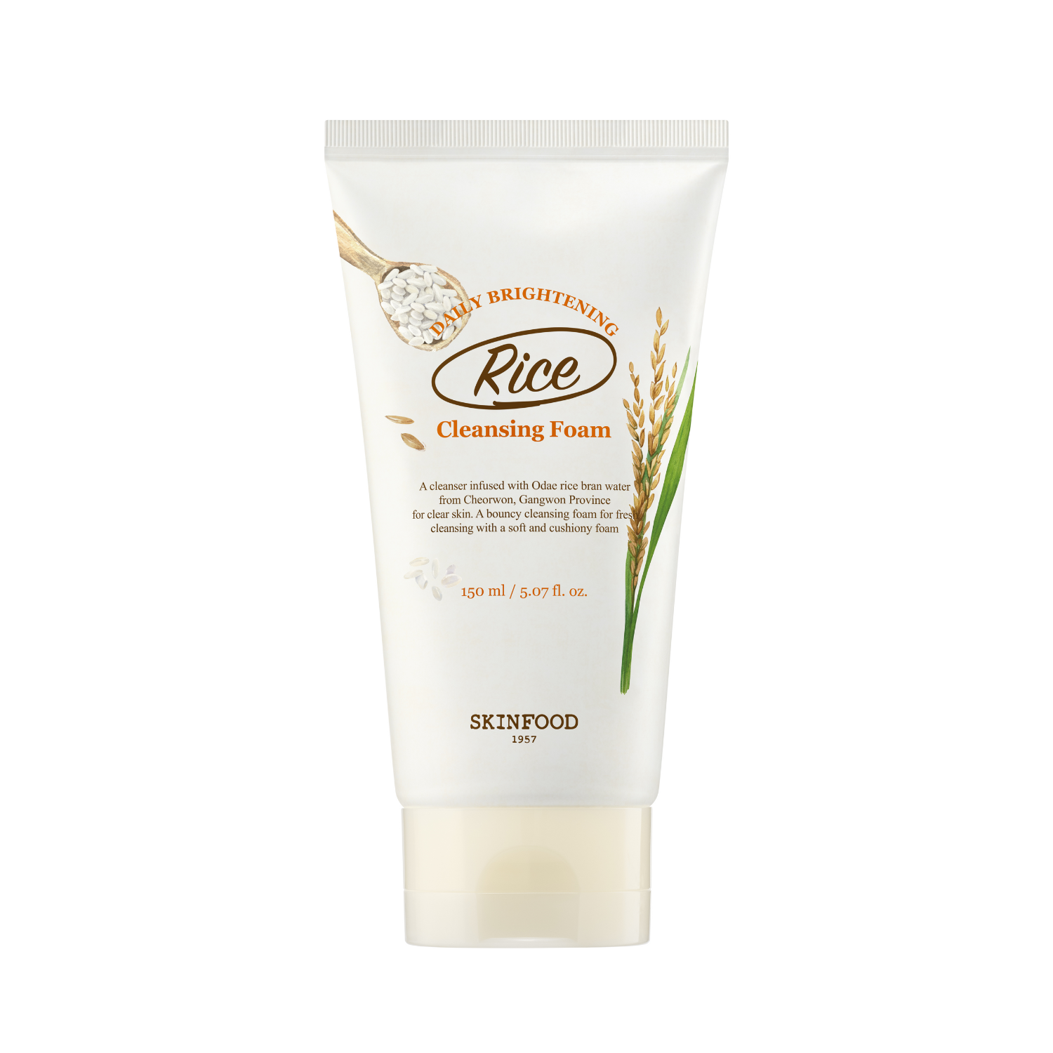 rice glutathione bubble foam cleanser SKINFOOD Daily Brightening Rice Cleansing Foam 150ml